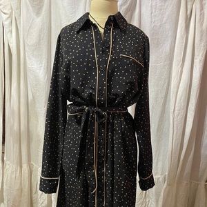 Who what Wear polka dot black dress